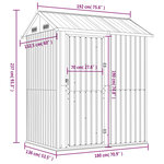 vidaXL Abri de jardin marron clair 192x152 5x237 cm acier galvanisé