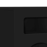 vidaXL Meuble TV Noir 80 x 35 x 40 cm Bois d'ingénierie