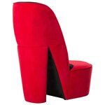 vidaXL Chaise en forme de talon haut rouge velours
