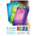 Classeur 4 anneaux 15 mm polypropylène Crystal - A4 - Cristal EXACOMPTA