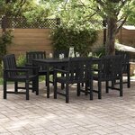 vidaXL Chaises de jardin 6 Pièces noires 65 5x55 5x88 cm HDPE