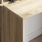 vidaXL Bureau Chêne sonoma 138.5 x 55 x 143 cm Bois d'ingénierie