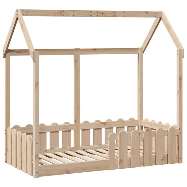 vidaXL Cadre de lit d'enfants forme de maison 70x140cm bois pin massif