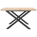 vidaXL Table basse cadre en X 60x60x40 5cm bois de pin massif et fonte