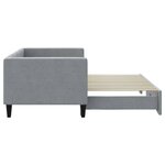 vidaXL Lit de jour avec gigogne sans matelas gris clair 80x200 cm