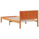 vidaXL Cadre de lit Marron 90 x 200 cm Bois de pin massif
