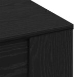Table basse vidaXL noire en chêne 102x55x45 cm en bois d'ingénierie