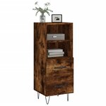 vidaXL Buffet Chêne fumé 34 5x34x90 cm Bois d'ingénierie