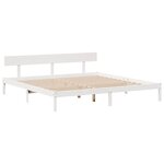 vidaXL Cadre de lit sans matelas blanc 200x200 cm bois massif de pin
