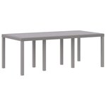 vidaXL Table de jardin pour repas Gris clair 200 x 100 x 73 cm