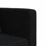 vidaXL Canapé-lit en forme de L noir 275x140x70 cm tissu