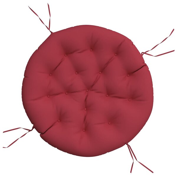 vidaXL Coussin rond rouge bordeaux Ø 100 x11 cm tissu oxford