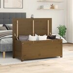 vidaXL Boîte de rangement Marron miel 110x50x45 5cm Bois massif de pin