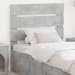 vidaXL Tête de lit Gris béton 100 cm Bois d'ingénierie