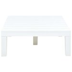 vidaXL Table de jardin Blanc 78x78x31 cm Plastique