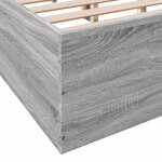 vidaXL Cadre de lit sonoma gris 160x200 cm bois d'ingénierie