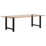 vidaXL Pieds de table à manger Noir 2 pièces 70 x (72-73) cm Acier