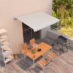vidaXL Auvent manuel rétractable 350x250 cm Crème