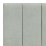 vidaXL Coussin de tête de lit gris clair 200 cm velours