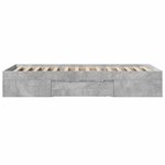 vidaXL Cadre de lit gris béton 100x200 cm bois d'ingénierie