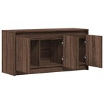 vidaXL Meuble TV avec LED chêne marron 100x34x50 cm bois d'ingénierie