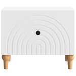 vidaXL Table basse avec tiroir Blanc 49 x 50 x 40 cm Bois d'ingénierie