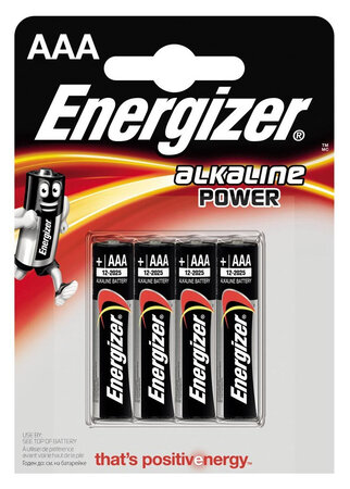 Energizer Alkaline Power 4 piles 1,5V alcalines AAA (lot de 4)