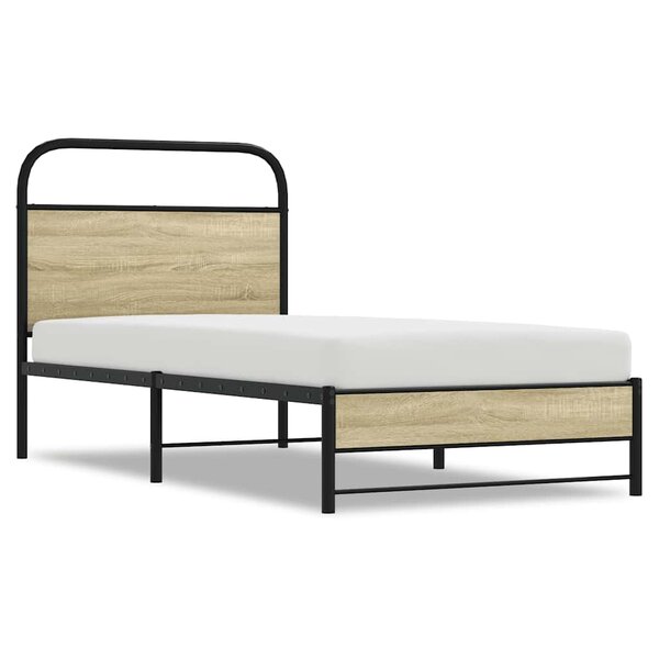 vidaXL Cadre de lit sans matelas 80x200cm chêne sonoma bois ingénierie