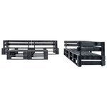vidaXL Canapés de jardin palette 6 Pièces noir bois