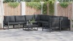 vidaXL Ensemble de canapé de jardin 9 Pièces Anthracite Acier