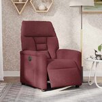 vidaXL Fauteuil inclinable électrique Rouge bordeaux Tissu