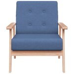 vidaXL Fauteuil Bleu Tissu