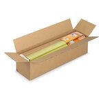 Caisse carton longue simple cannelure à grande ouverture raja 80x10x10 cm (lot de 10)