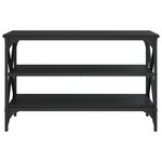 vidaXL Meuble TV Noir 80x40x50 cm Bois d'ingénierie