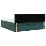 VidaXL Cadre de lit ottoman avec matelas vert foncé 180x200 cm velours