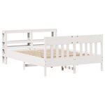 vidaXL Cadre de lit sans matelas blanc 120x200 cm bois de pin massif