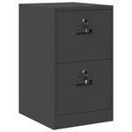 vidaXL Cabinet de Dossier Noir 44 x 50 x 106.5 cm Acier Laminé à Froid