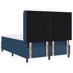 Lit Box Spring vidaXL avec Matelas Bleu 160x200 cm Tissu