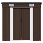 vidaXL Abri de stockage pour jardin Marron 194x121x181 cm Acier