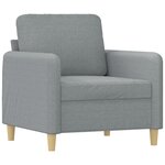 vidaXL Ensemble de canapés 4 Pièces coussins gris clair tissu