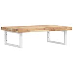 vidaXL Étagère de vasque murale acier et bois massif d'acacia