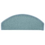 vidaXL Tapis de marches d'escalier 15 Pièces Bleu 65x24x4 cm