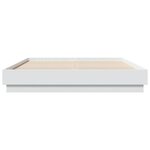 vidaXL Cadre de lit avec lumières LED blanc 160x200 cm