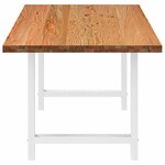 vidaXL Table à manger marron clair bois de chêne massif rectangulaire