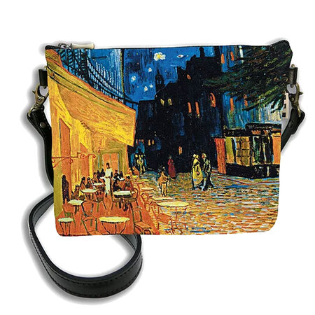 Van gogh terrasse du café le soir sac avec bandoulière