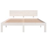 vidaXL Cadre de lit sans matelas blanc bois de pin massif 140x190 cm