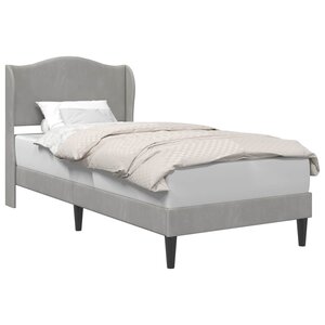 vidaXL Cadre de lit avec tête de lit Gris clair 80 x 200 cm Velours