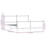 vidaXL Cadre de lit en métal sans matelas chêne sonoma 180x200 cm