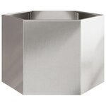 vidaXL Jardinière hexagone 69x60x45 cm acier inoxydable