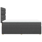 vidaXL Sommier à lattes de lit avec matelas Gris foncé 80x200 cm Tissu